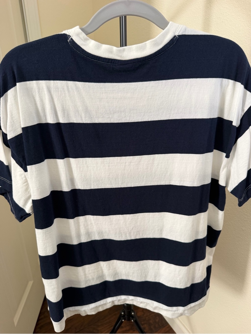 Old Navy Navy and White Striped Tee